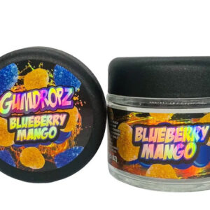 Blueberry Mango  g Glass Jars with Sticker labels Child Resistant jar jpg