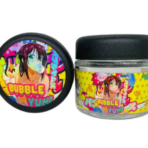 Bubble Yumz  g Glass Jars with Sticker labels Child Resistant jar jpg