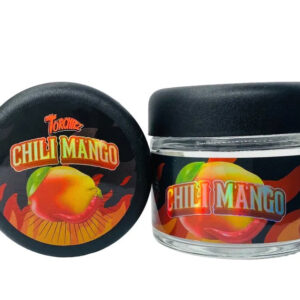Chille Mango  g Glass Jars with Holographic Sticker labels Child Resistant jar jpg