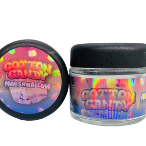 Cotton Candy Marshmallow  g Glass Jars with Holographic Sticker labels Child Resistant jar jpg