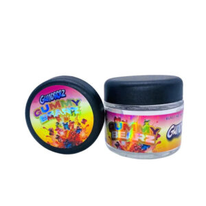 Gummy Bearz  g Glass Jars with Holographic Sticker labels Child Resistant jar jpg