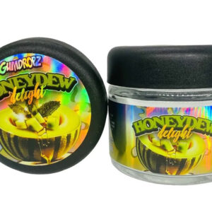 Honeydew Delight  g Glass Jars with Sticker labels Child Resistant jar jpg