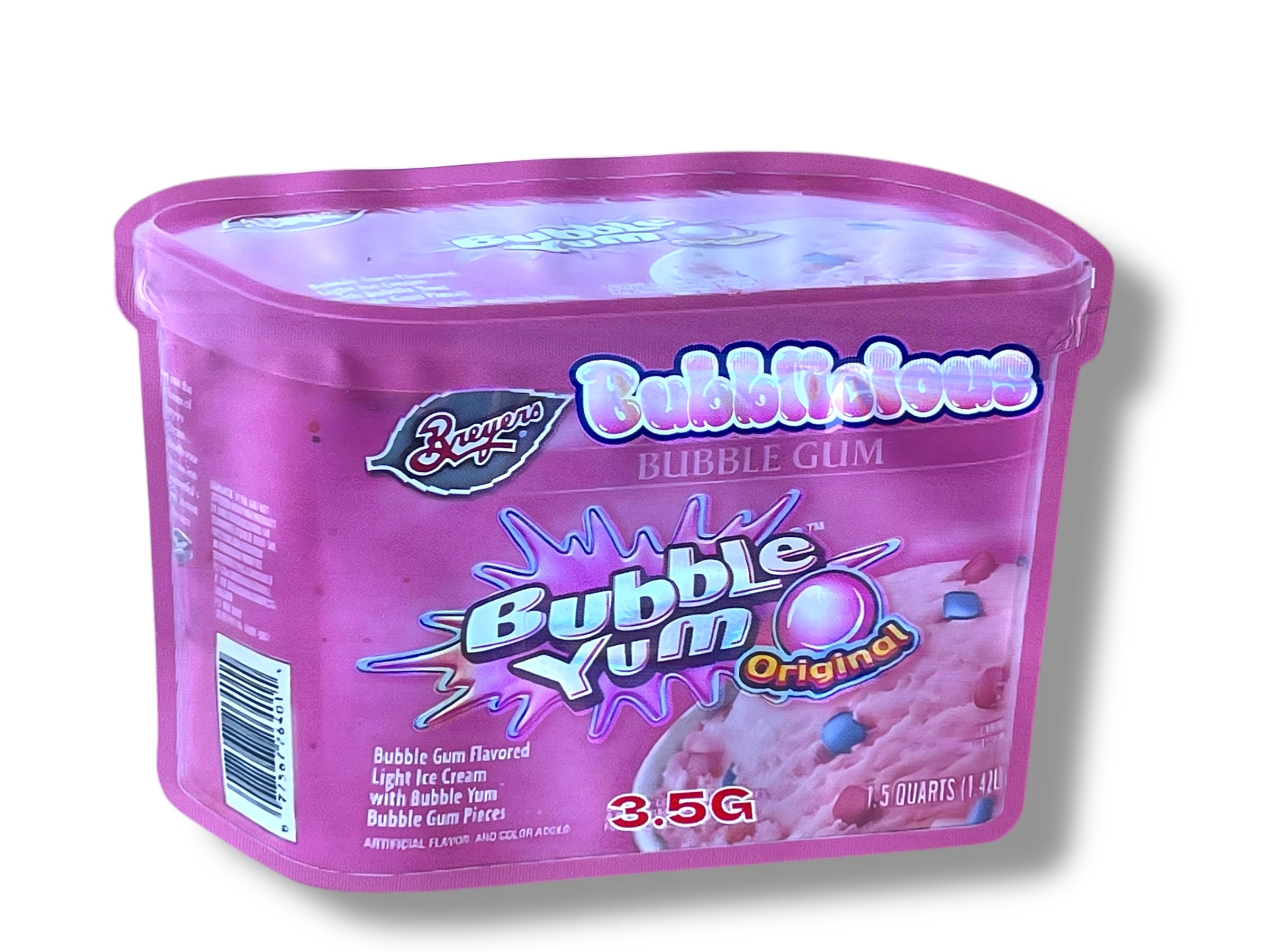 Bubblicious Bubble Yum Original Mylar Bag 3.5g shape bag