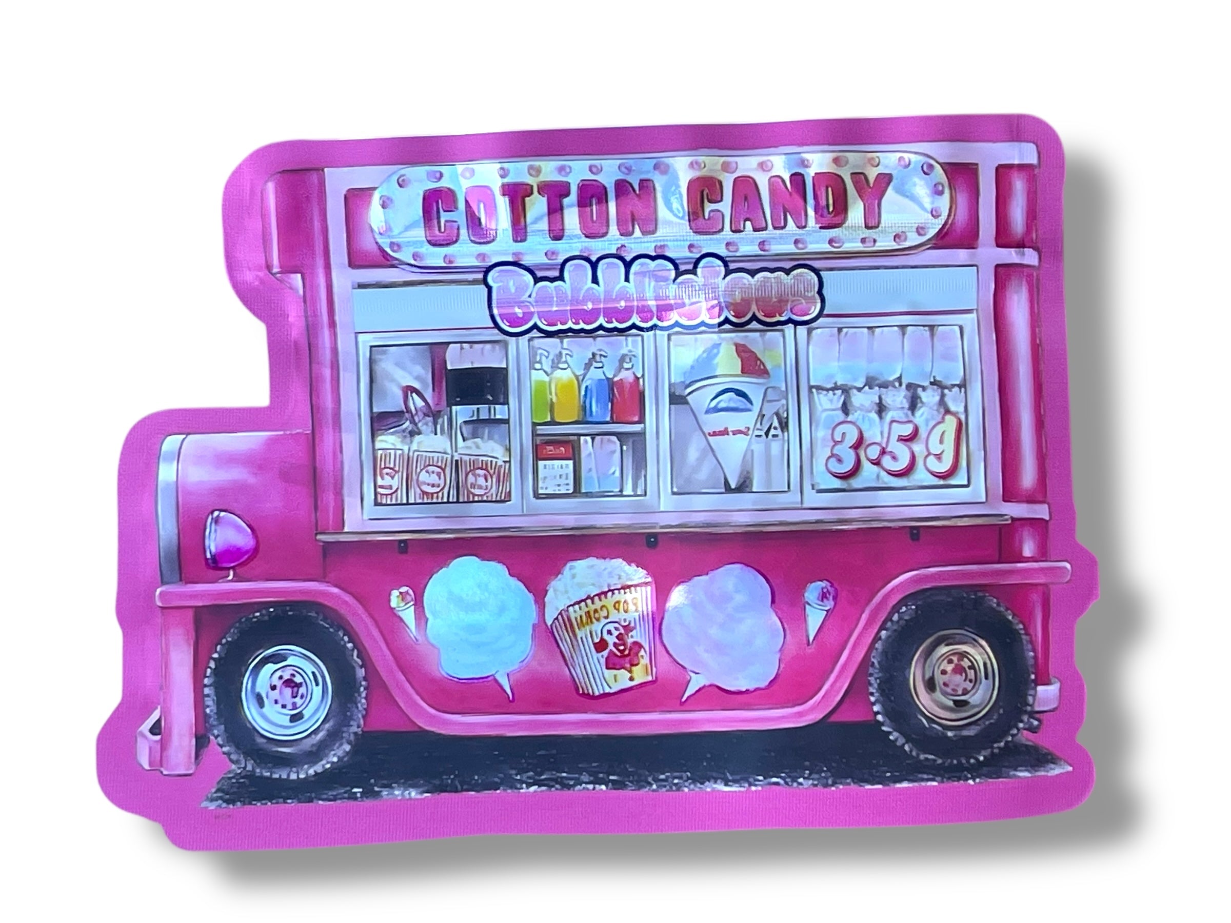 Cotton Candy Bubblicious Mylar Bag 3.5g shape bag