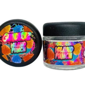 Island Punch  g Glass Jars with Sticker labels Child Resistant jar jpg