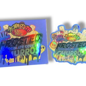 Kandy Depo Frosted Chocolate Covered Churros Mylar Bags with Boxes  g Box Packaging Holographic jpg
