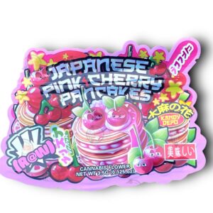 Kandy Depo Japanese Pink Cherry Pancakes Mylar Bags  g Holographic jpg