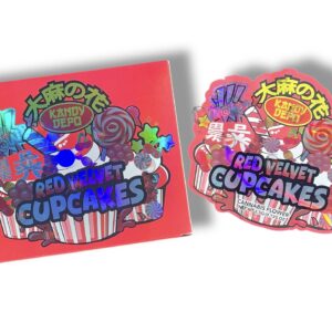 Kandy Depo Red Velvet Cupcakes Mylar Bags with Boxes  g Box Packaging Holographic jpg