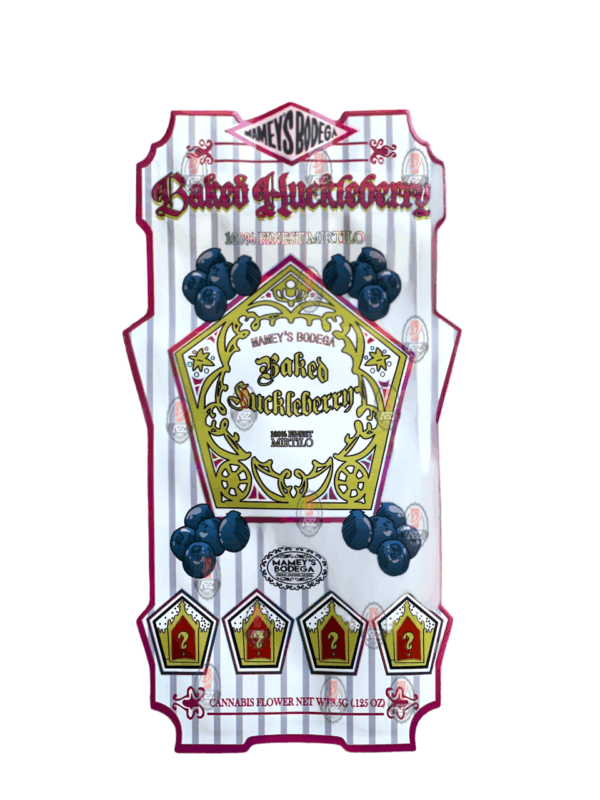 Mameys Baked Huckleberry Bodega cut out Holographic Mylar zip lock bag G Black Unicorn Hub  png