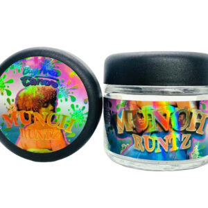 Munch Runtz  g Glass Jars with Holographic Sticker labels Child Resistant jar jpg