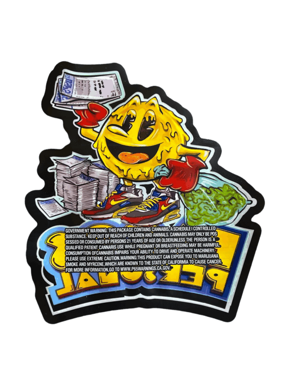 Paccs Personal Cut Out Mylar Bags g Pac man Black Unicorn Hub  png