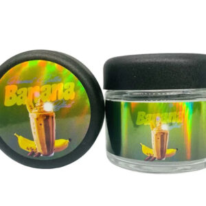 Peanut Butter Banana Blast  g Glass Jars with Sticker labels Child Resistant jar jpg