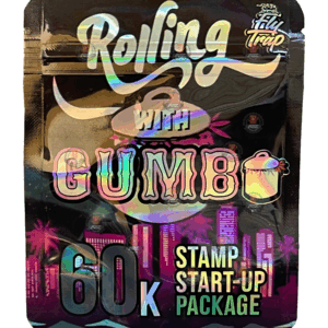 Rolling with Gumbo g Mylar Bag Holographic Black Unicorn Hub  png