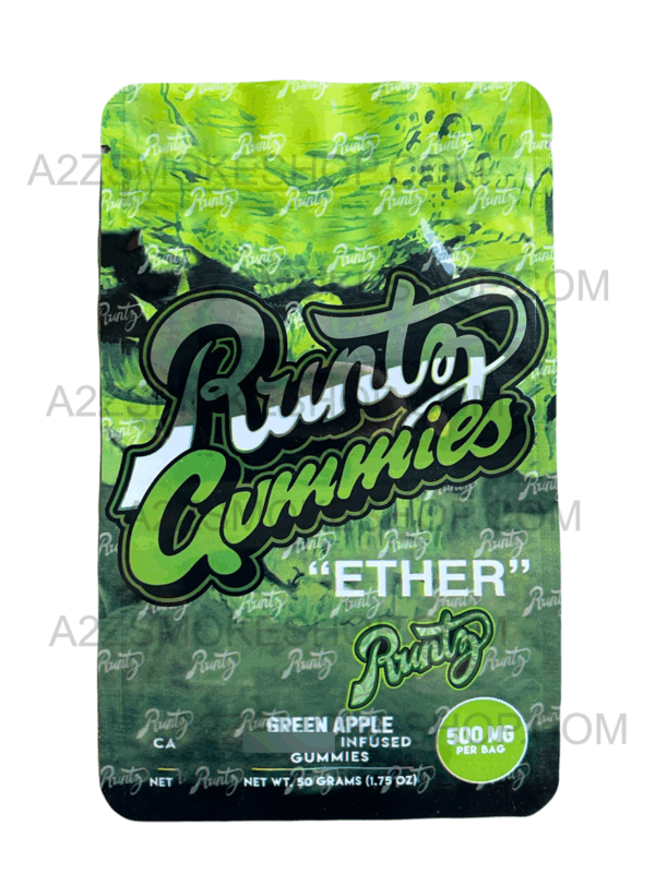 Runtz Gummies Green Apple mg Mylar Bag Packaging Only Black Unicorn Hub  x x fdd da  a faacf png