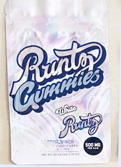 Runtz  Gummies -White Fruit Punch 500mg Mylar Bag Packaging Only