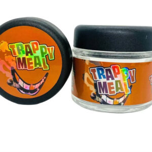 Trappy Meal  g Glass Jars with Holographic Sticker labels Child Resistant jar jpg