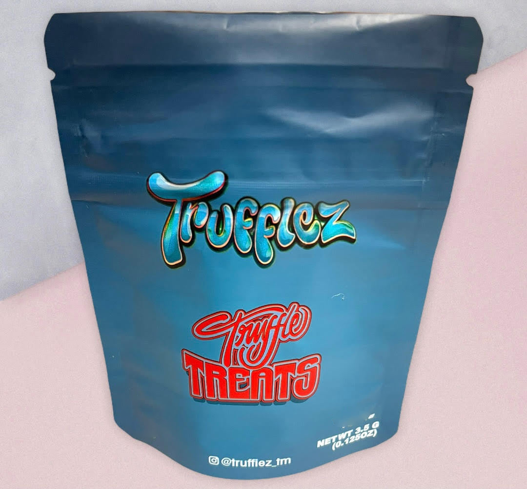 Trufflez truffle Treats blue Mylar bag 3.5g Smell Proof Airtight Mylar Bag