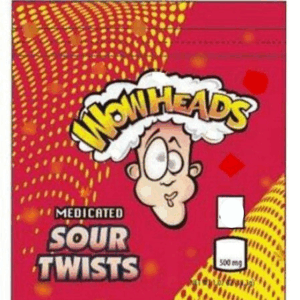 Wow Heads Sour Twist mg Mylar bags packaging only Black Unicorn Hub  x x fce   ae ca png