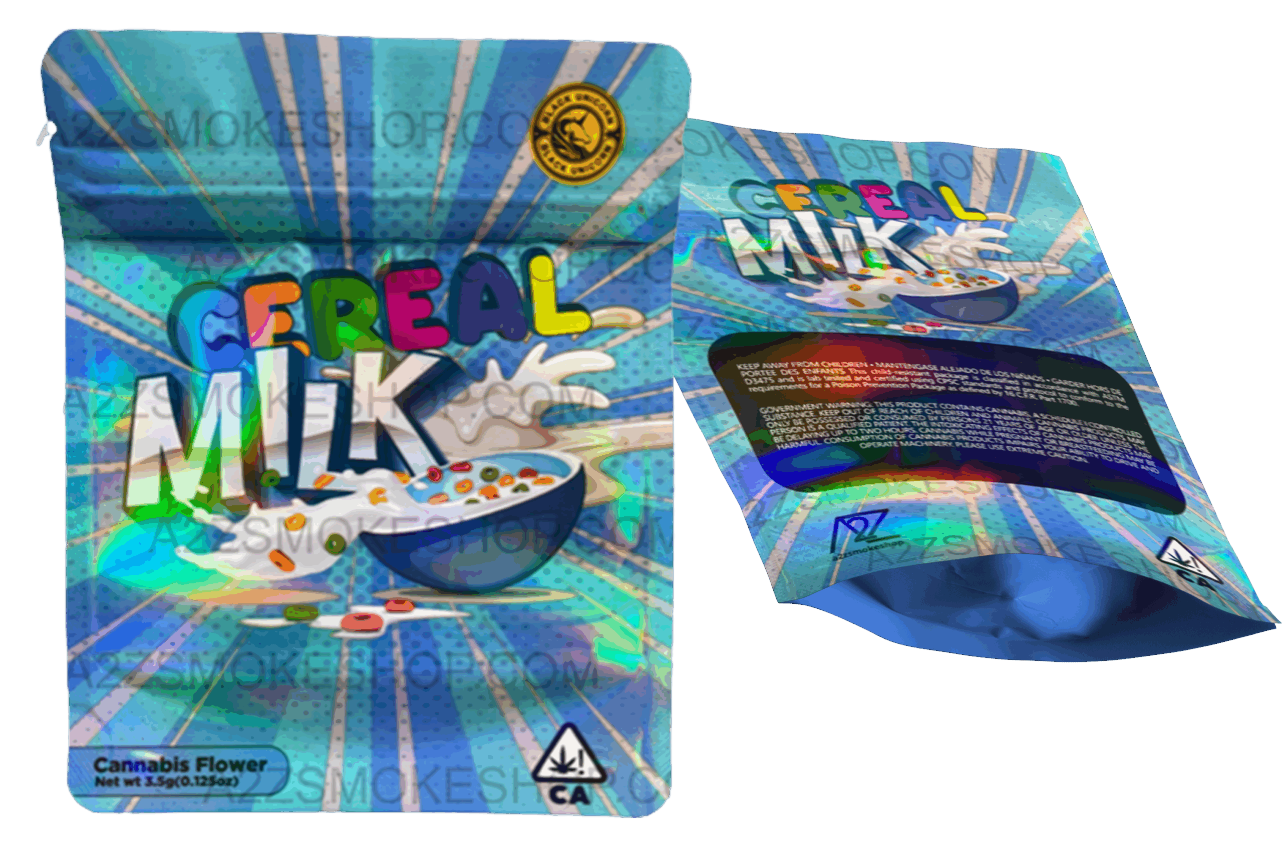 Black Unicorn Cereal Milk Holographic Mylar bag 3.5g