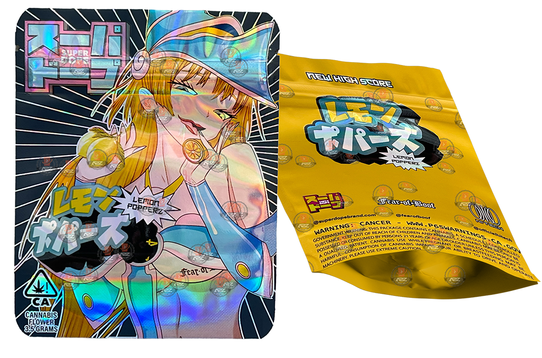 Super Dope – Lemon Popperz 3.5g Mylar Bag Holographic