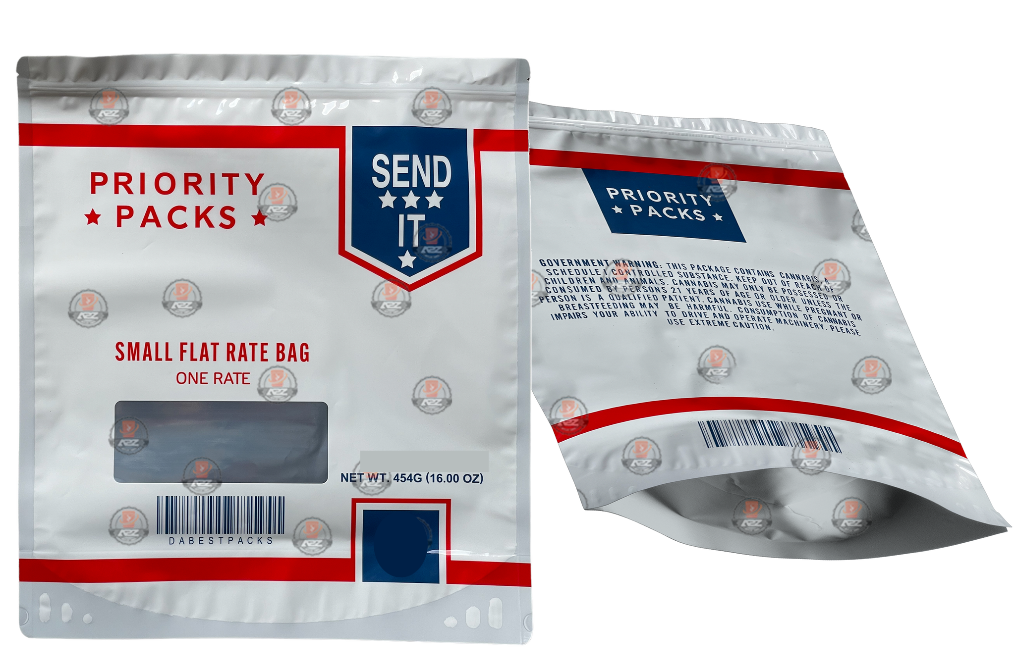 USPS Priority Mylar Bag (Large) 1LBS – 16OZ (454g)
