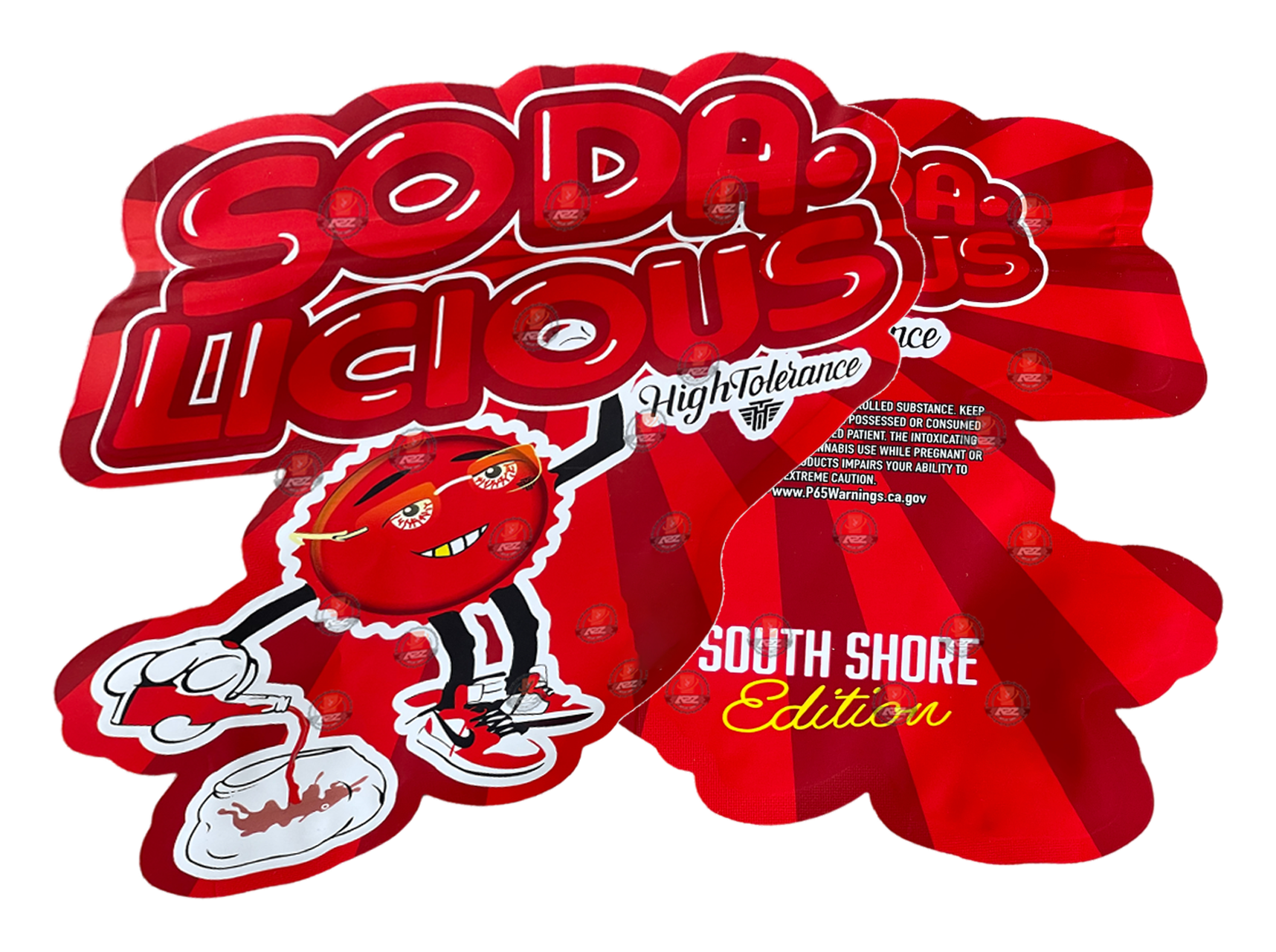 Soda Licious  3.5G Holographic Bag – High Tolerance cut out Mylar zip lock bag