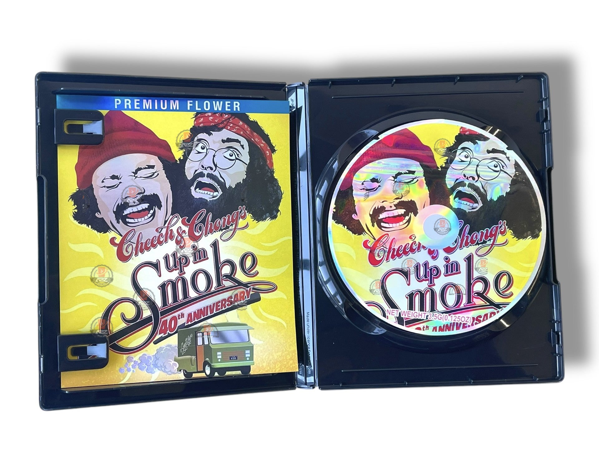 Cheech & Chong’s Up in Smoke CD Cases with Mylar bags 3.5g