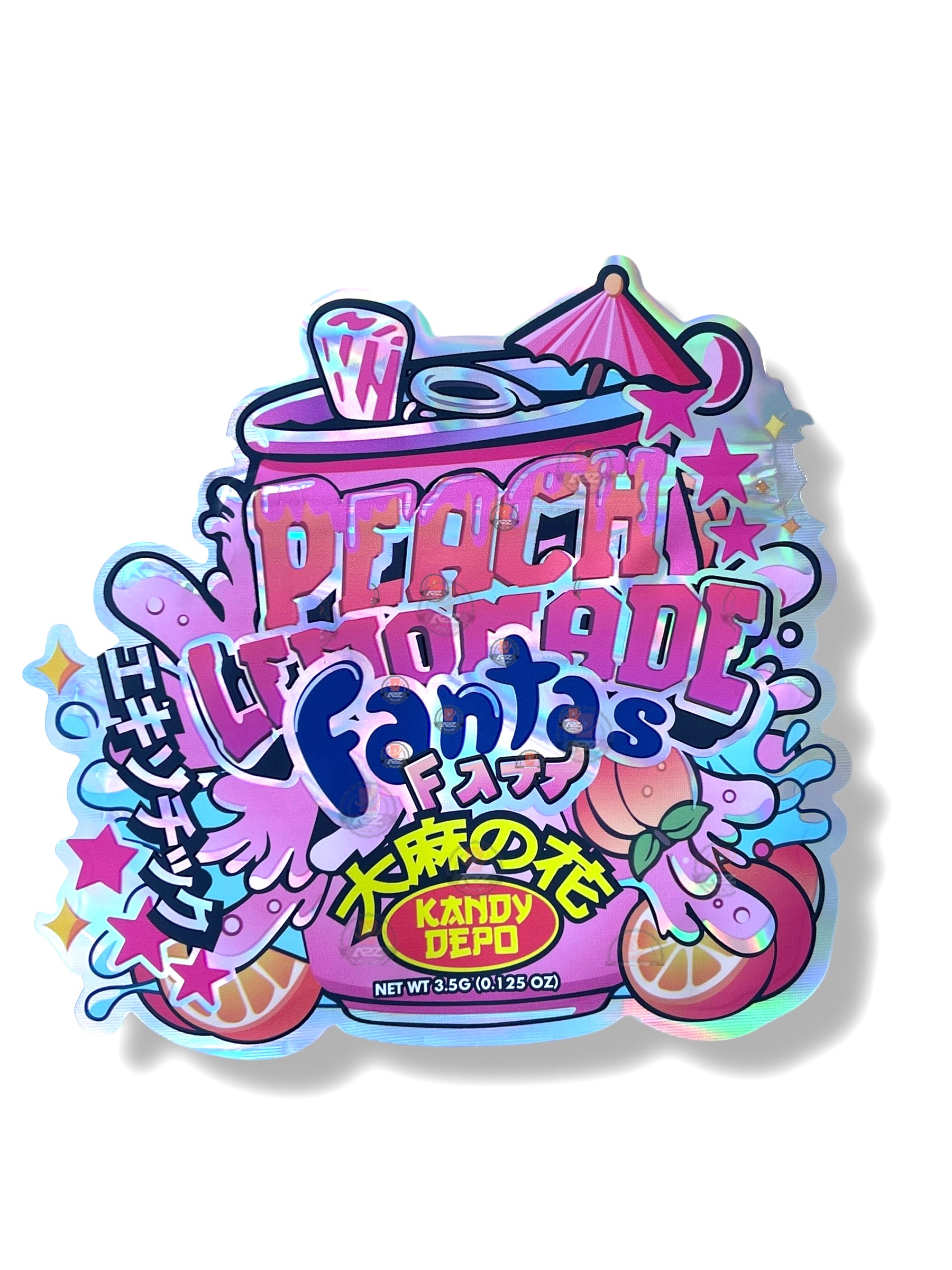 Kandy Depo Peach Lemonade Fantas Mylar Bag 3.5g shape bag