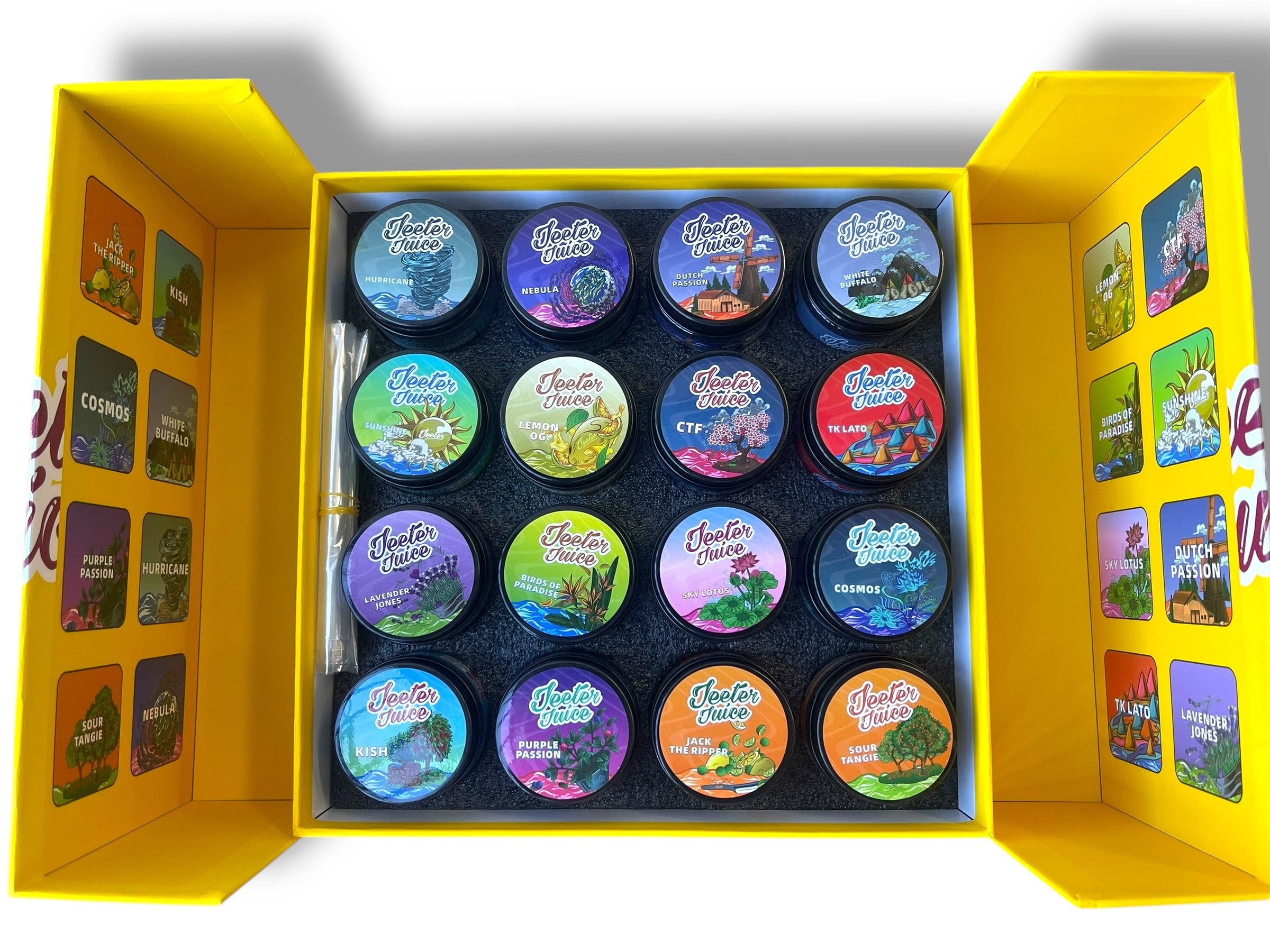 Jeeter Juice Variety Pack 16-1oz Jars in a box Live Resin (wax)