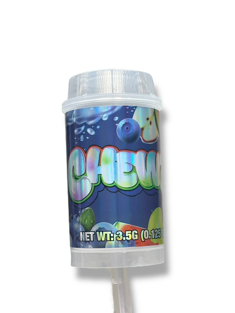 Push Pop Chewz Fruitopia  3.5g Container Holographic sticker Ring Pop