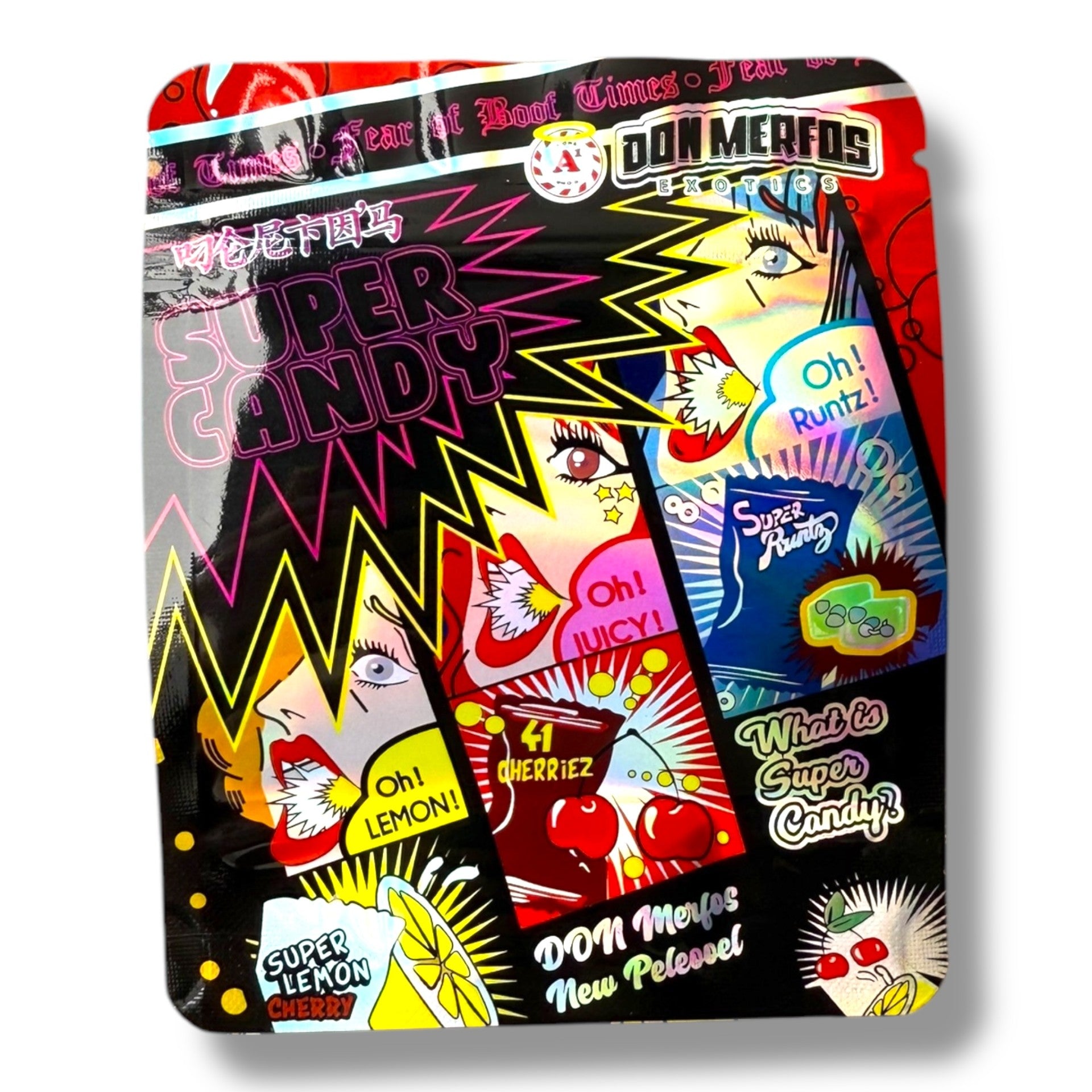 Don Merfos Super Candy Mylar Bag 3.5g Super Lemon Cherry