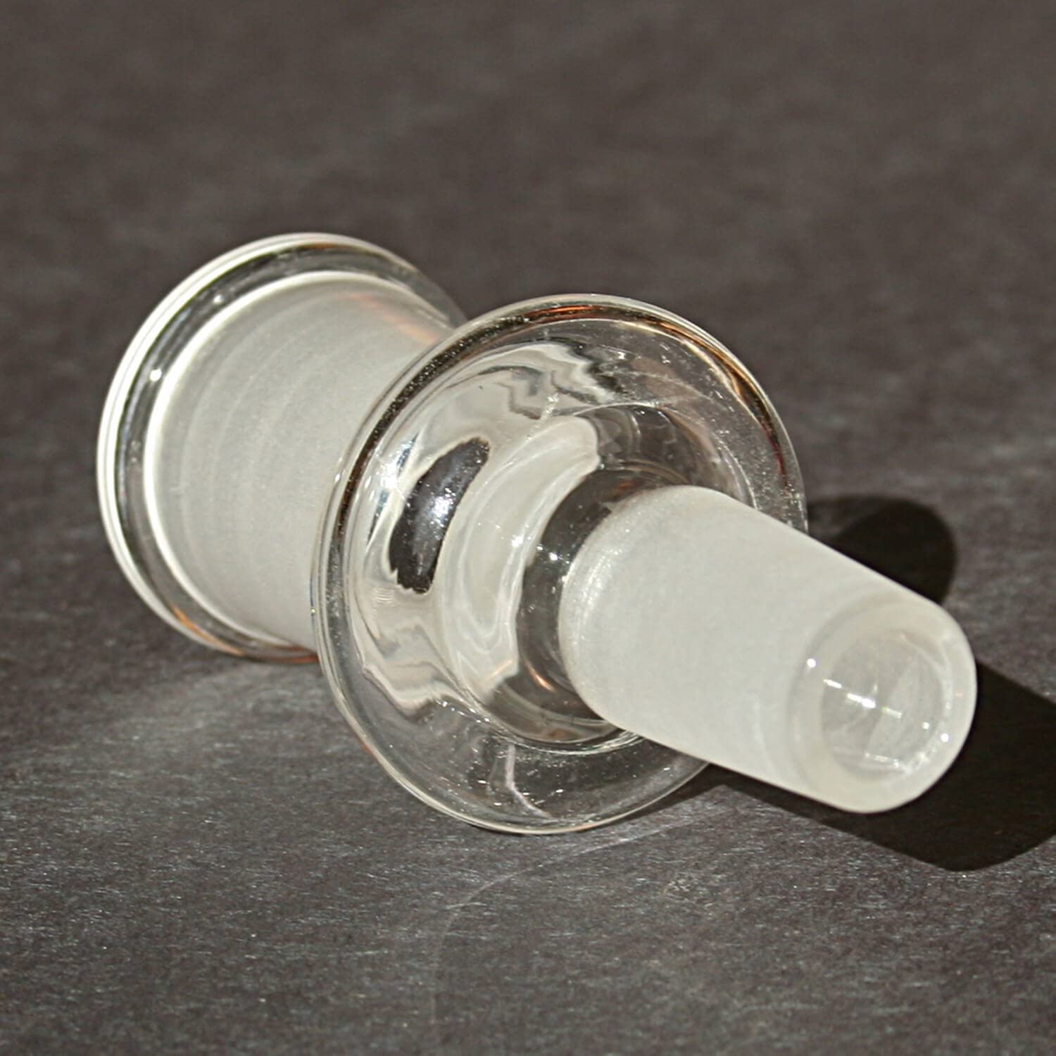 Glass Adapter 14mm Male to 18mm Female Adapter ~3″ Long