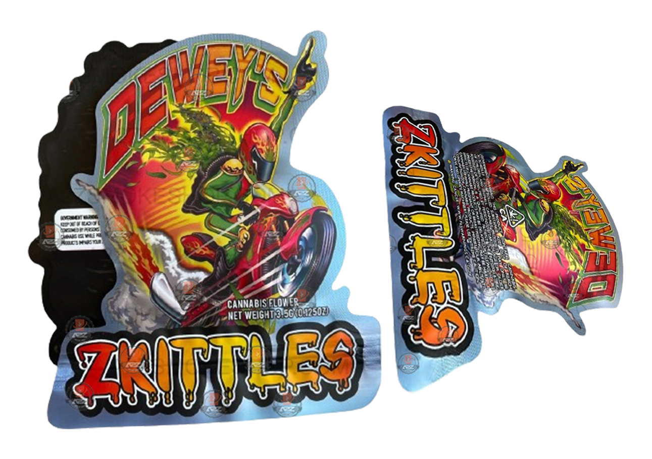 Dewey’s Zkittles Cut Out Mylar Bags 3.5g Die cut