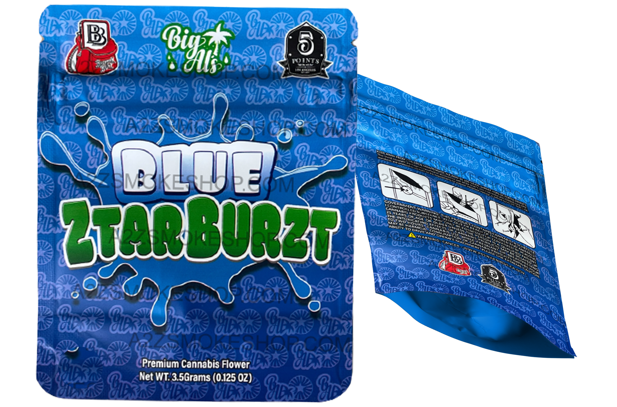Backpack Boyz Big Al’s Blue Mylar Bags 3.5g Blue