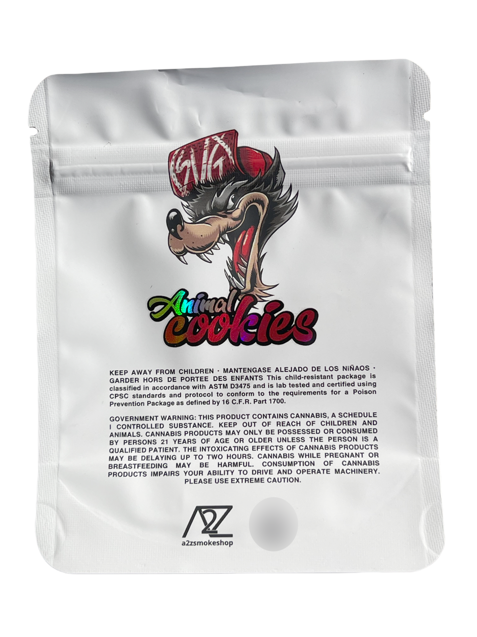 Black Unicorn – Animal Cookies Holographic Mylar bag 3.5g  For Flower