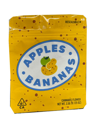 Apple Bananas Mylar zipper lock bag 3.5G