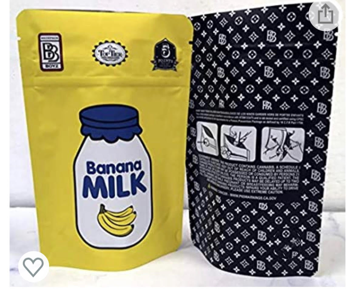 Backpack Boyz Banana Milk Mylar zip lock bag 3.5G