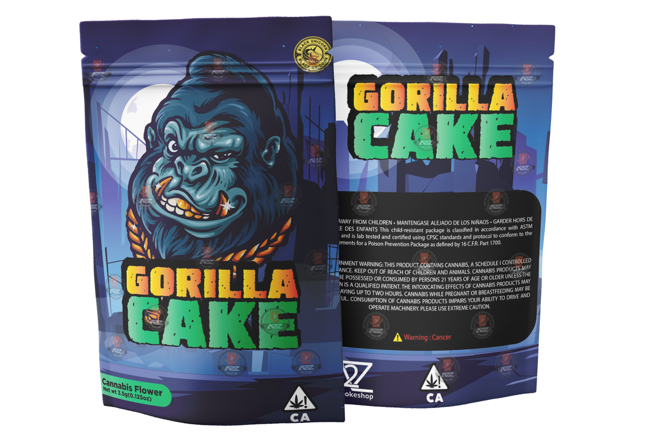 Black Unicorn -Gorilla Cake Mylar bag 3.5g