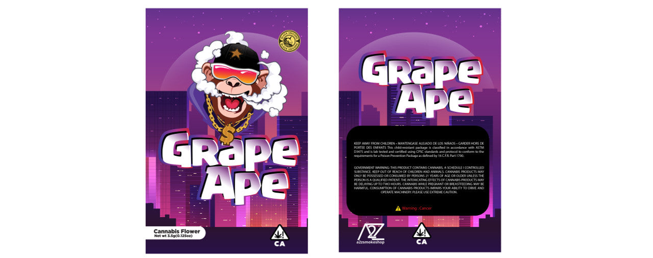 Black Unicorn -Grape Ape Mylar bag 3.5g  For Flower