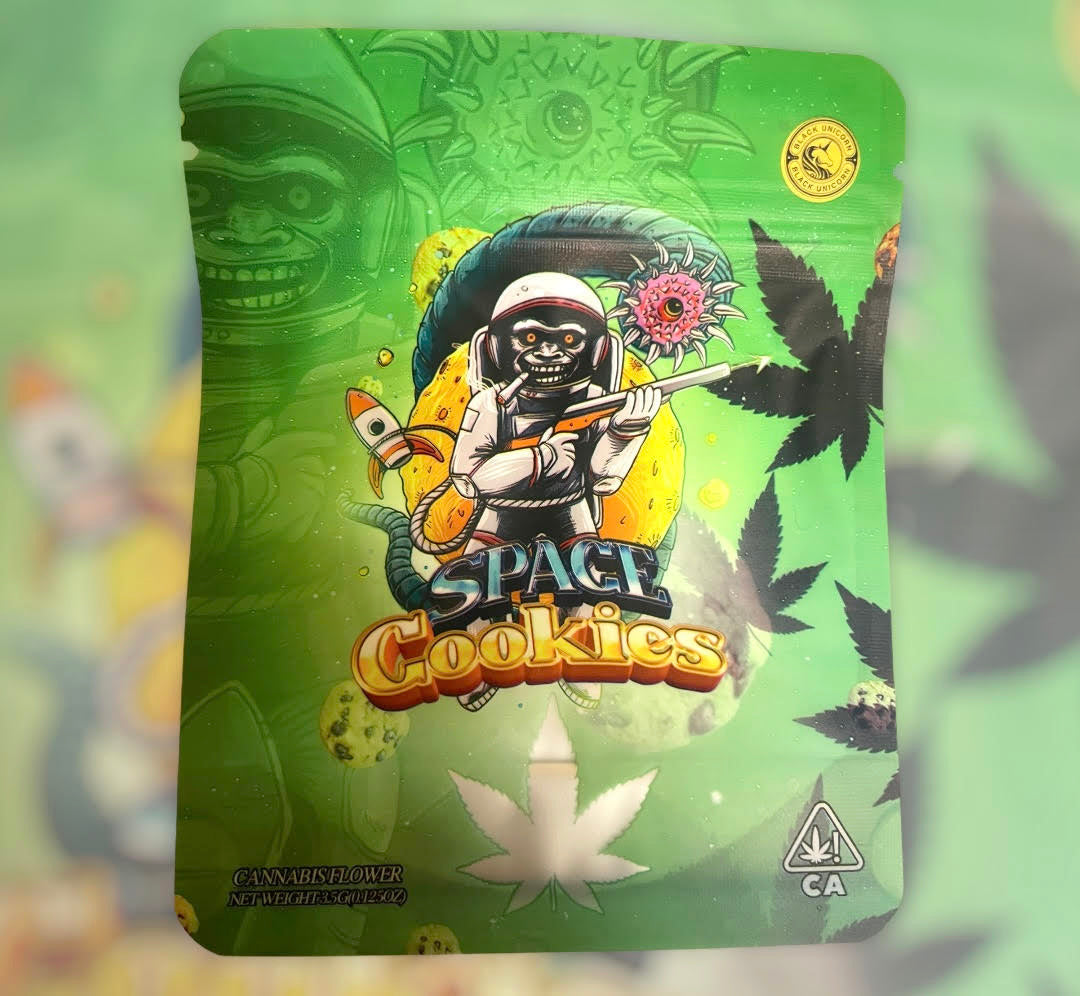 Black Unicorn – Space Cookies Mylar bag 3.5g  For Flower