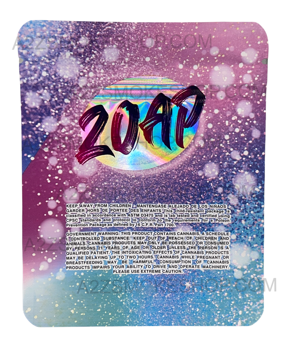Black Unicorn Zoap Holographic Mylar bag 3.5g  For Flower