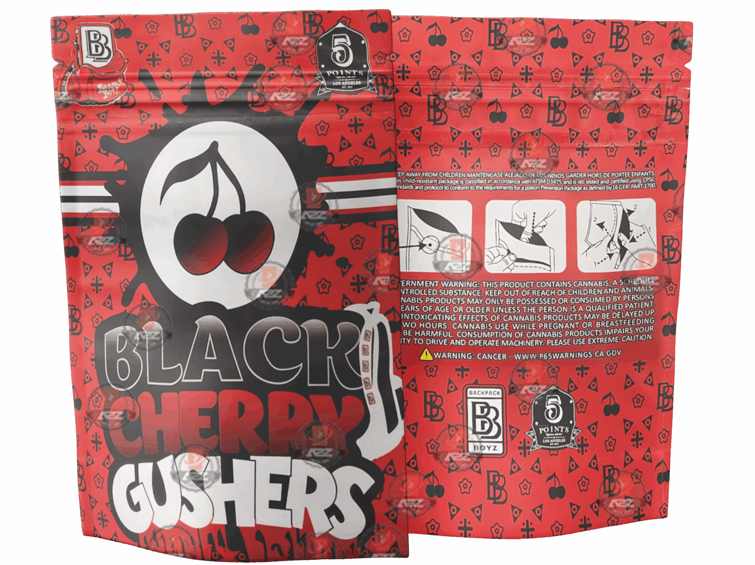 Backpack Boyz Black Cherry Gushers Mylar Bag- 3.5g Packaging Only