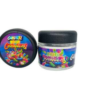 Brite Crawlerz g Glass Jars with Holographic Sticker labels Child Resistant jar jpg