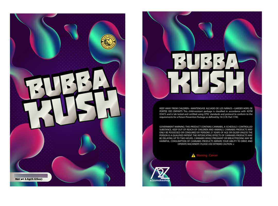 Black Unicorn Bubba kush   Mylar bag 3.5g