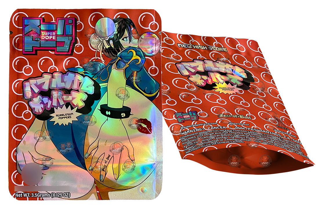 Bubblegum Popperz By Superdope – Mylar Bags 3.5g Holographic