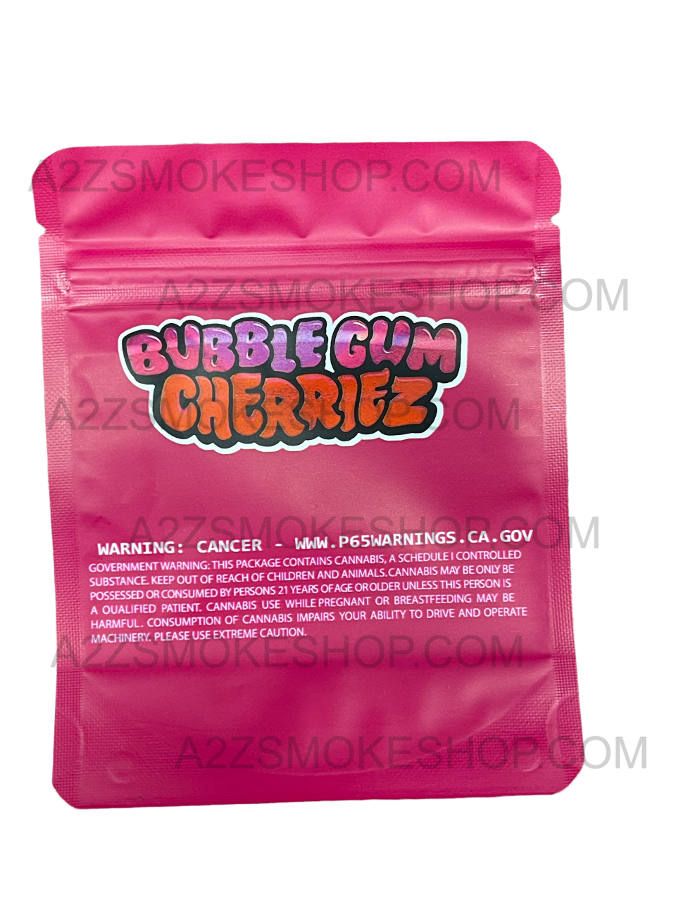 Bubblegum Cherriez Mylar bag 3.5g Smell Proof Airtight  Bay Flavors Bubblegum Cherries Packaging Only