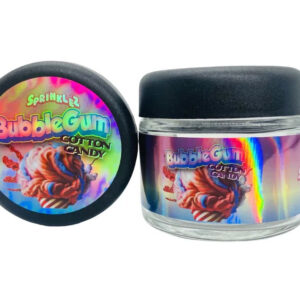 Bubblegum Cotton Candy g Glass Jars with Holographic Sticker labels Child Resistant jar jpg