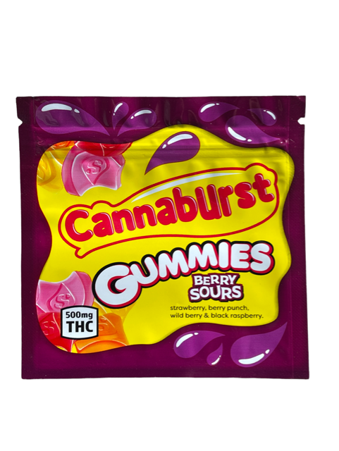Gummies Berry Sours 500mg Mylar bags packaging Only