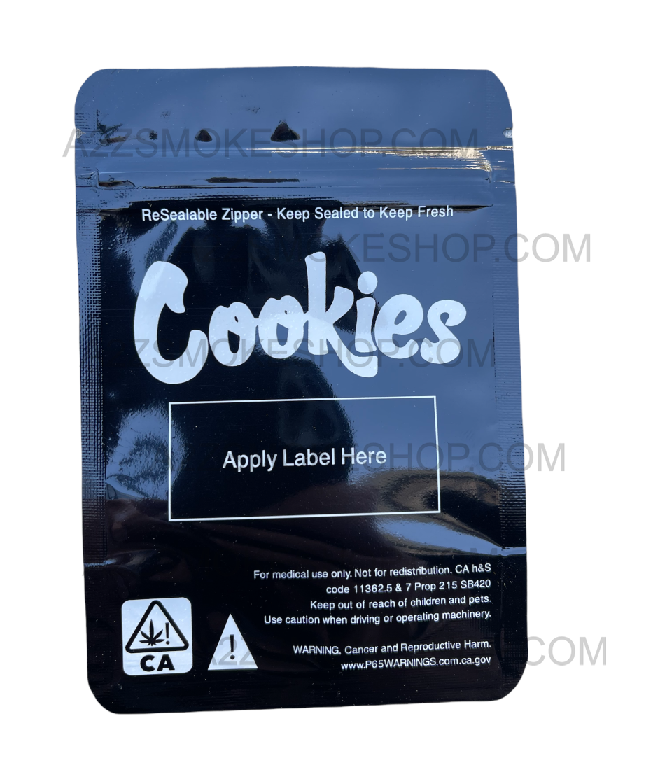 Cookies Black with Window Mylar Bags Grams Smell Proof Resealable Bags w Holographic Authenticity Stickers Black Unicorn Hub png