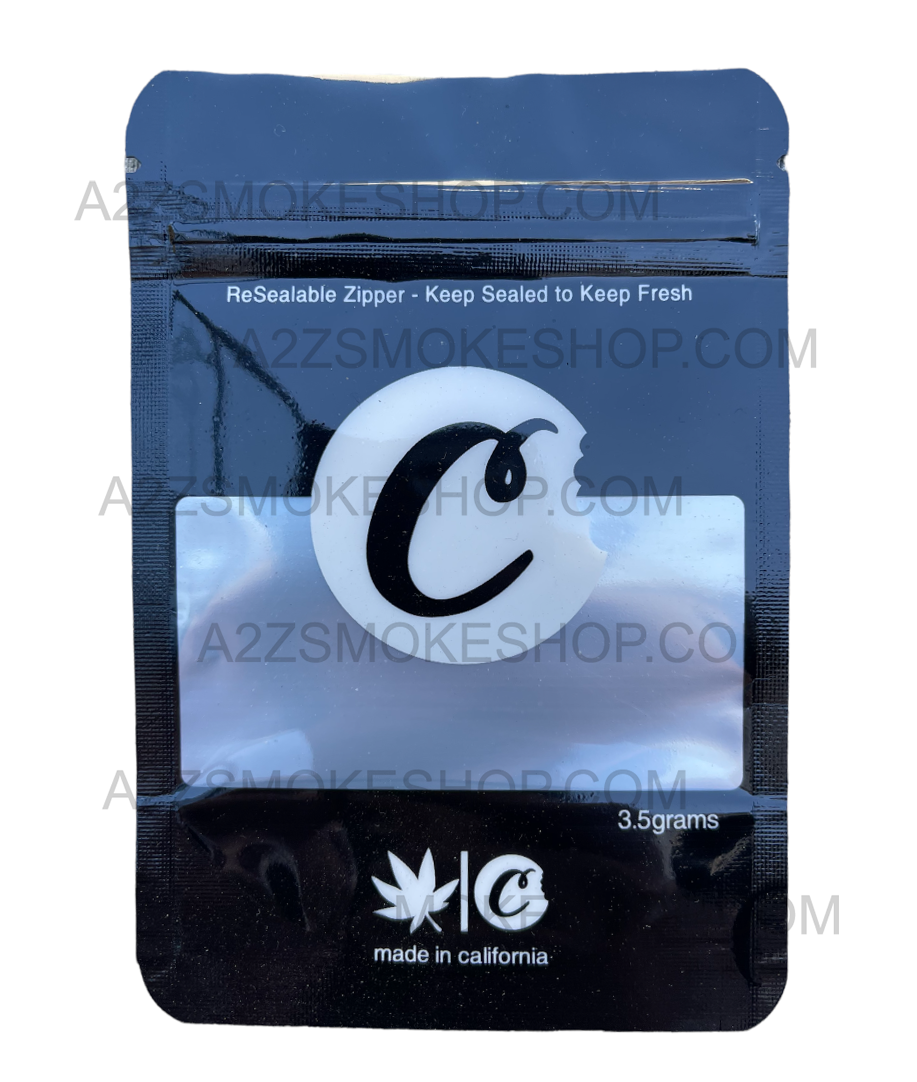 Cookies Black with Window Mylar Bags Grams Smell Proof Resealable Bags w Holographic Authenticity Stickers Black Unicorn Hub png